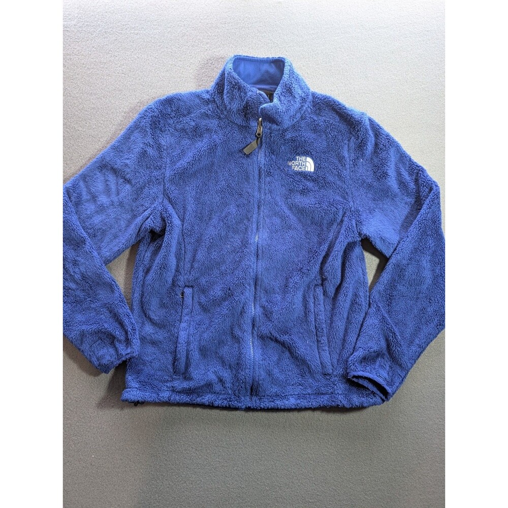 The North Face Osito Jacket Women’s M Dark Blue Logo Fleece Full Zip High Pile